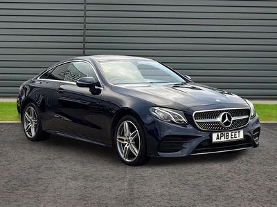 Used Mercedes E220 AMG line 194 HP (142 kW) 2018 Blue Coupe