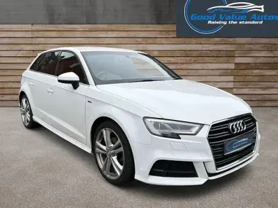 Used Audi A3 S-Line 116 HP (85 kW) 2018 White Sedan