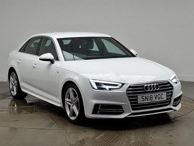 Used Audi A4 S-Line 150 HP (110 kW) 2018 White Sedan