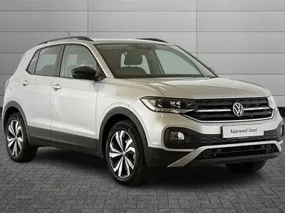 Used VW T-Cross Black Edition 110 HP (80 kW) 2023 Reflex silver SUV