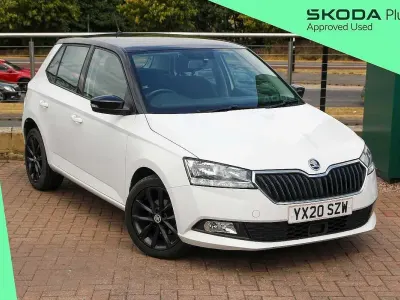 Used Skoda Fabia Colour Edition 94 HP (69 kW) 2020 Candy white black magic pearl effect Hatchback