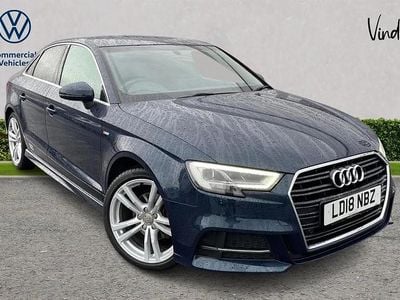 Used Audi A3 S-Line 150 HP (110 kW) 2018 Blue Sedan