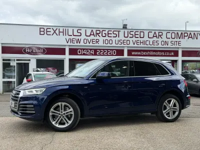 Used Audi Q5 S-Line 252 HP (185 kW) 2017 Blue SUV