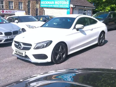 Used Mercedes C220 AMG line 170 HP (125 kW) 2017 White Coupe