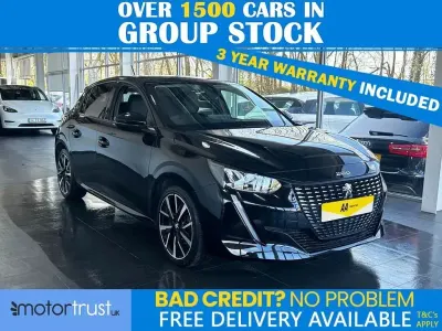 Begagnad Peugeot 208 Allure Premium 100 HK (73 kW) 2020 Svart Halvkombi