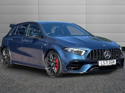 Used Mercedes A45 AMG AMG 415 HP (305 kW) 2021 Blue Hatchback