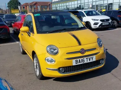 Used Fiat 500C Lounge 69 HP (50 kW) 2016 Yellow Cabriolet
