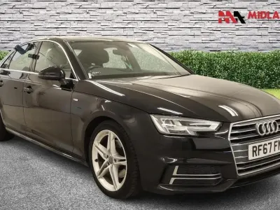 Used Audi A4 S-Line 150 HP (110 kW) 2018 Black Sedan