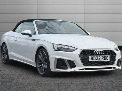 Used Audi A5 Cabriolet S-Line 150 HP (110 kW) 2022 White Cabriolet