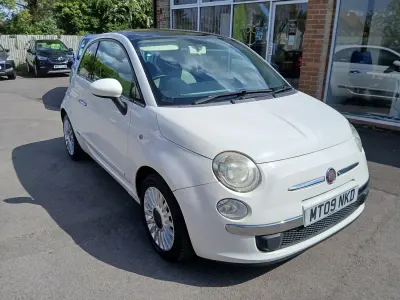 Gebraucht Fiat 500 Lounge 69 PS (50 kW) 2009 Weiß Cabrio