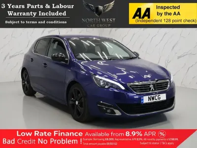 Begagnad Peugeot 308 GT-line 120 HK (88 kW) 2016 Blå Halvkombi