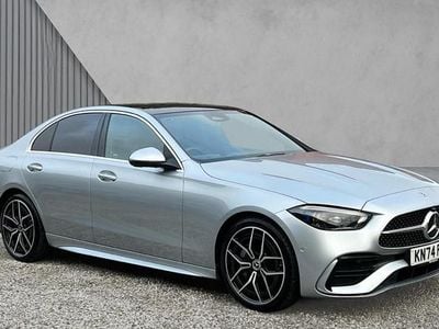 Metallic paint hightech silver Used 2024 Mercedes C300 AMG Line Premium Plus Sedan | £36,480 (Expensive)