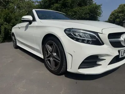 Used Mercedes C300 AMG line 245 HP (180 kW) 2019 White Cabriolet