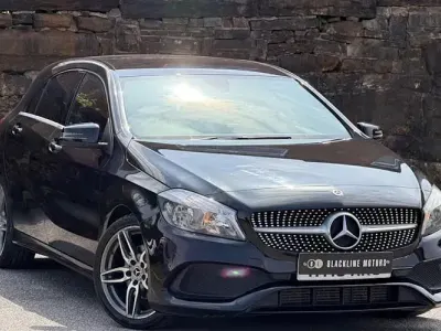 Used Mercedes A180 AMG line 109 HP (80 kW) 2018 Black Hatchback