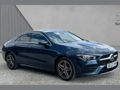 Used Mercedes CLA250 AMG Line Premium 214 HP (157 kW) 2022 Blue Coupe