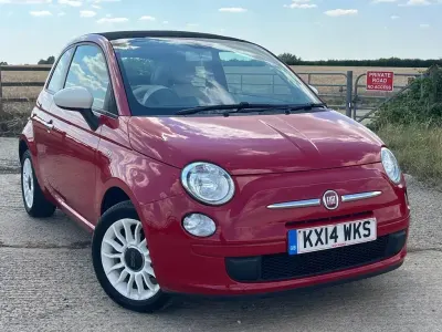 Used Fiat 500 69 HP (50 kW) 2014 Red Cabriolet