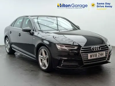Begagnad Audi A4 S-Line 150 HK (110 kW) 2018 Svart Sedan