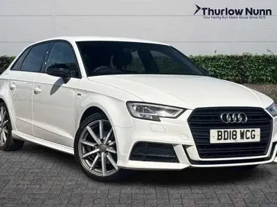 Used Audi A3 Sportback Black Edition 150 HP (110 kW) 2018 White Hatchback