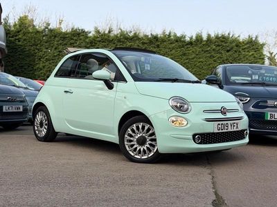 Used Fiat 500C Lounge 69 HP (50 kW) 2019 Green Cabriolet