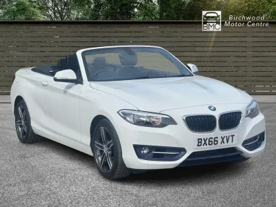 Used BMW 218 Sport Line 136 HP (100 kW) 2016 White Cabriolet