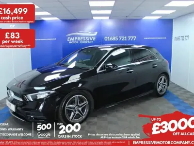 Used Mercedes A190 AMG line 2019 Black Hatchback
