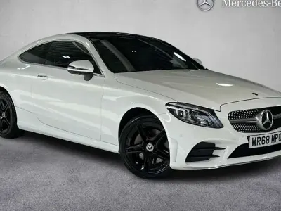 Used Mercedes C300 AMG line 245 HP (180 kW) 2018 White Coupe