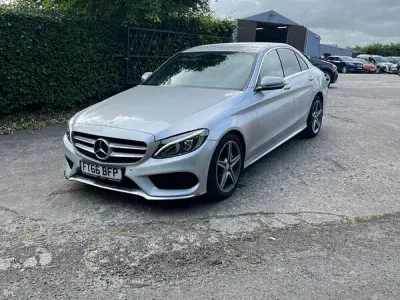 Used Mercedes C220 AMG line 170 HP (125 kW) 2017 Silver Sedan