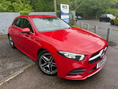Used Mercedes A180 AMG Line Premium 136 HP (100 kW) 2019 Red Hatchback