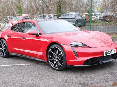 Used Porsche Taycan Performance Package 500 kW (680 HP) 2023 Red Sedan