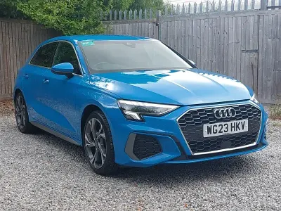 Used Audi A3 S-Line 110 HP (80 kW) 2023 Blue Sedan