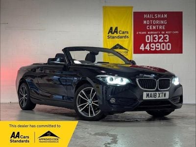 Black Used 2018 BMW 218 Sport Line Cabriolet | £10,890 (Fair price)