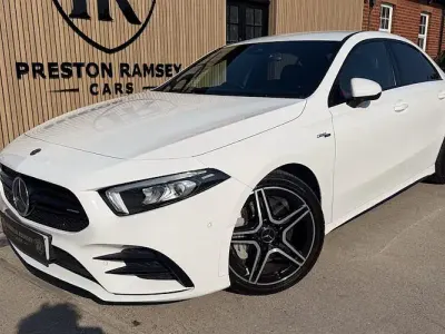 Used Mercedes A35 AMG Executive 306 HP (225 kW) 2019 White Sedan