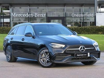 Black Used 2022 Mercedes C300e AMG line Estate | £27,500 (Fair price)