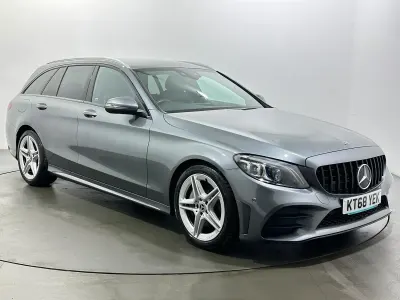 Used Mercedes C300 AMG line 245 HP (180 kW) 2019 Grey Estate
