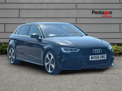 Used Audi A3 S-Line 150 HP (110 kW) 2018 Black Sedan