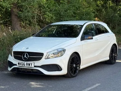 Used Mercedes A200 AMG line 136 HP (100 kW) 2016 White Hatchback
