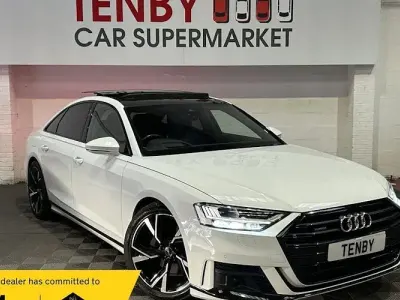 Used Audi A8 Black Edition 286 HP (210 kW) 2021 White Sedan