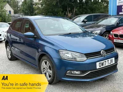 Used VW Polo Edition 90 HP (66 kW) 2017 Blue Hatchback