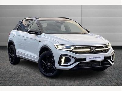 Pure white with black roof New 2025 VW T-Roc Black Edition SUV | £30,295 (Super price)