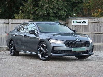 Graphite grey metallic New 2025 Skoda Superb SportLine Hatchback | £34,995 (Good price)