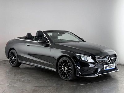 Black Used 2018 Mercedes C220 AMG line Cabriolet | £17,850 (Fair price)