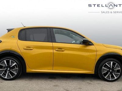 Yellow Used 2021 Peugeot e-208 GT Hatchback | £13,593 (Fair price)