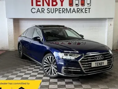 Used Audi A8 Advanced 286 HP (210 kW) 2018 Blue Sedan