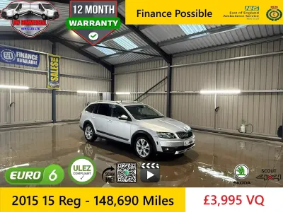 Used Skoda Octavia Scout 4x4 140 HP (102 kW) 2015 Silver Estate