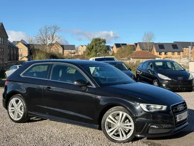 Used Audi A3 S-Line 180 HP (132 kW) 2014 Black Hatchback