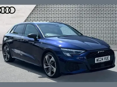 Used Audi A3 Black Edition 147 HP (108 kW) 2024 Blue Hatchback