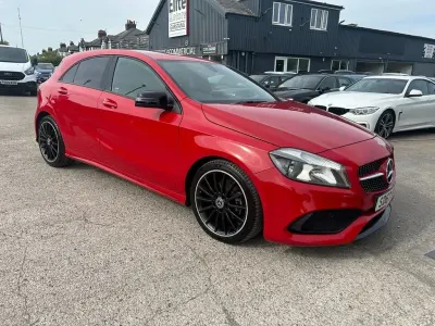 Used Mercedes A200 AMG line 136 HP (100 kW) 2017 Red Hatchback