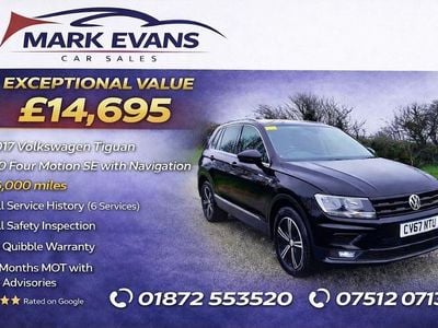 Black Used 2017 VW Tiguan SE SUV | £14,695 (Fair price)