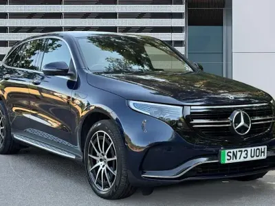 Used Mercedes EQC400 AMG line 300 kW (408 HP) 2023 Cavansite blue metallic SUV