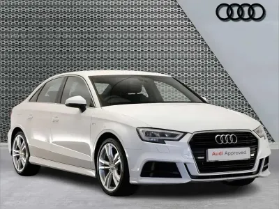 Used Audi A3 S-Line 147 HP (108 kW) 2019 White Sedan